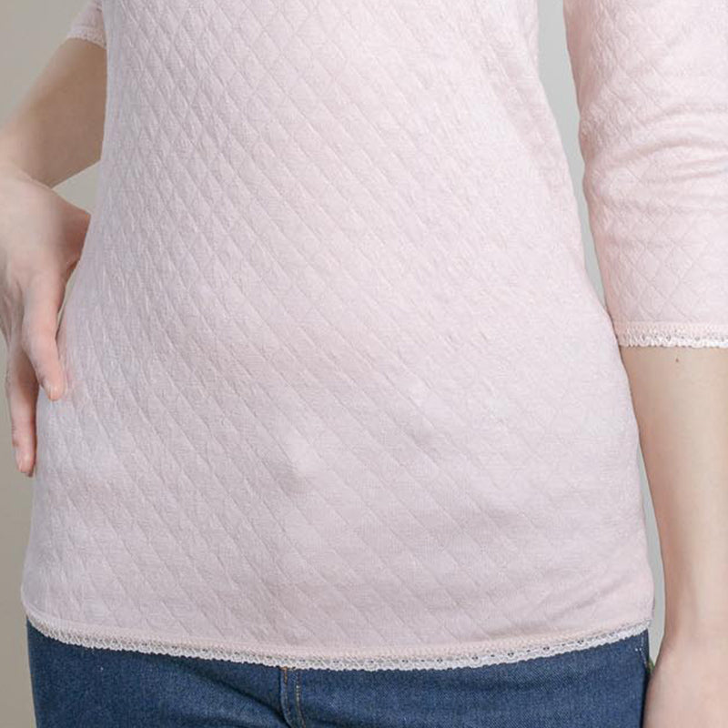 岩盤浴 8分袖キルトレディースインナー | 冷えのお悩み・冷房対策・お腹の冷え