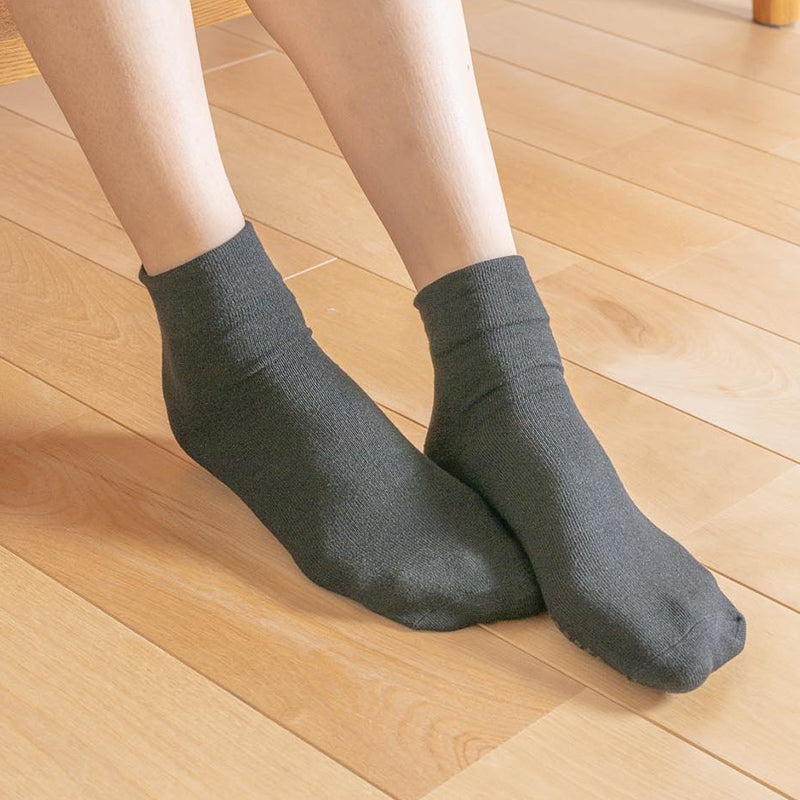 ブラックシリカ 岩盤浴 ゆったり 綿混靴下 2701 | 冷えのお悩み・冷房対策・足元の冷え