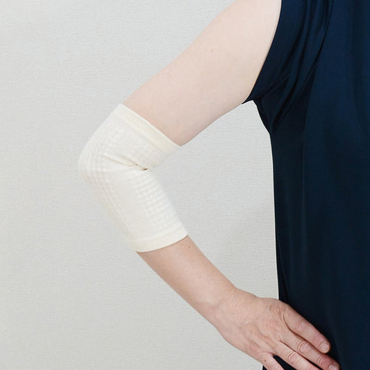 ブラックシリカ 岩盤浴 綿ひじウォーマー 6733 | 冷えのお悩み・冷房対策・関節の痛み