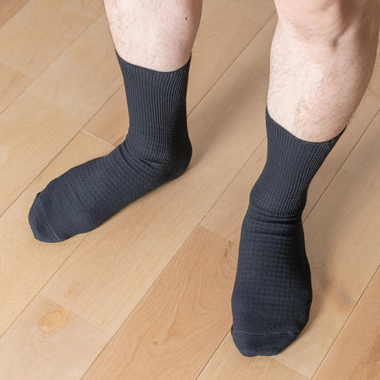 岩盤浴 足首ゆったり 全面加工 メンズ靴下 | 冷えのお悩み・冷房対策