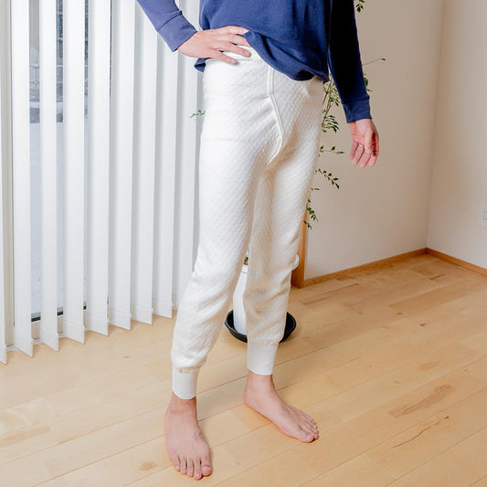 岩盤浴 ニットキルト メンズインナーパンツ | 冷えのお悩み・足元の冷え・冷房対策